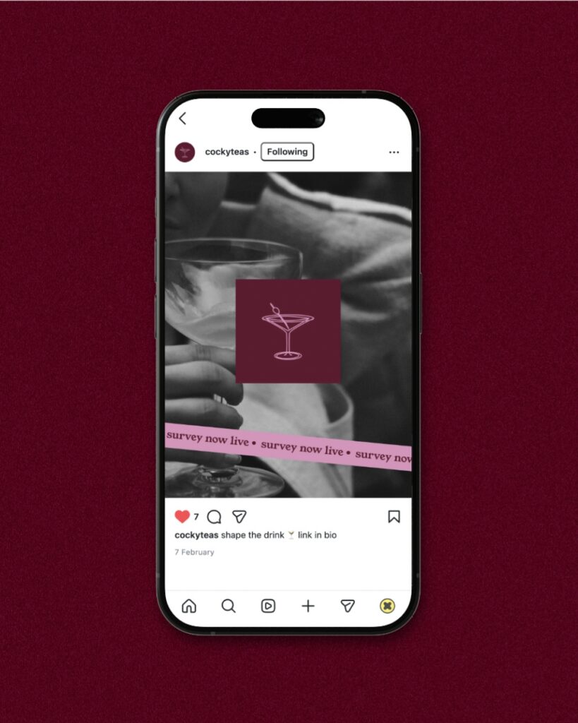 cocky tea socials mockup