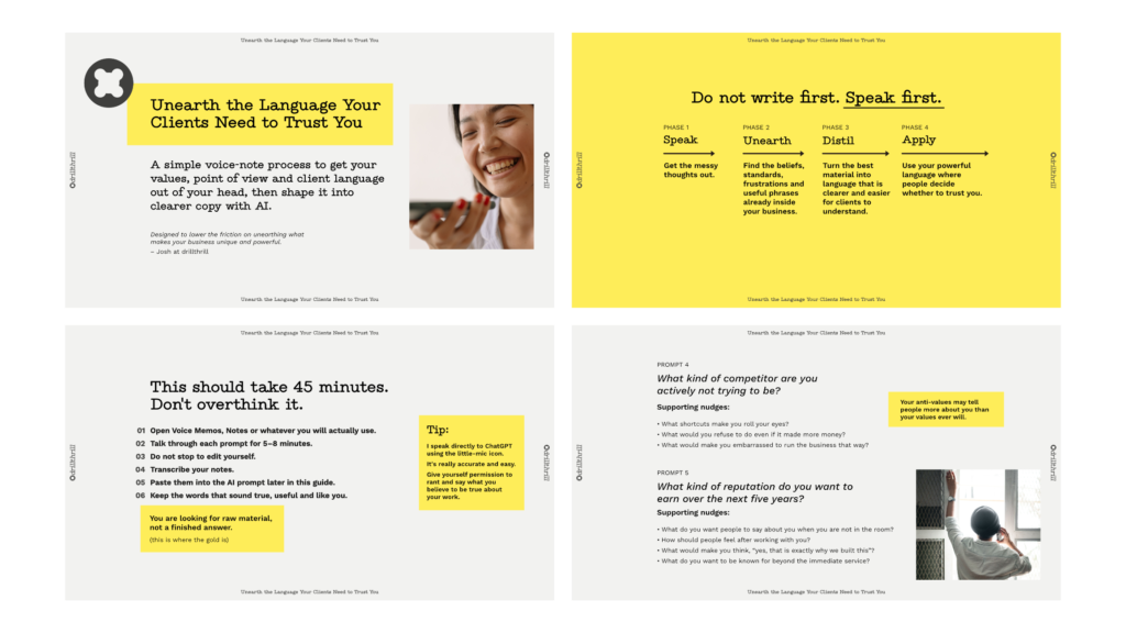 preview of health founder guide to unearthing brand language